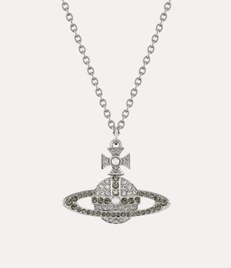 Vivienne Westwood Man. Kika Pendant Necklace Platinum-white-black-diamond-labrador-crystal Platinum-white-black-diamond-labrador-crystal Men