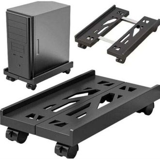 OEM Soporte Para Pc Debajo Del Escritorio: Soporte M&oacute;vil Para Cpu Con Ruedas Antideslizantes Y Con Bloqueo, Soporte Para Torre De Pc De Altura Ajustable, 