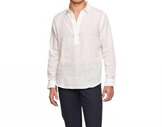 Orlebar Brown Percy Overhead Linen Shirt In White