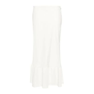 Christophe Lemaire Midi Skirts, female, Beige, Size: M White Asparagus Bias Cut Long Skirt
