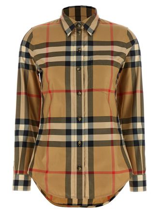 Burberry Beige Slim Checks Shirt