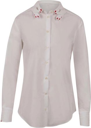 Vivetta Mani Kraag Shirt - Dames - Overhemden - Wit - XL - Katoen - Overhemden
