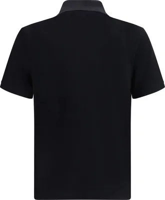 Moose Knuckles Mens Everett Polo Black Cotton Shirts T-shirts And Polos