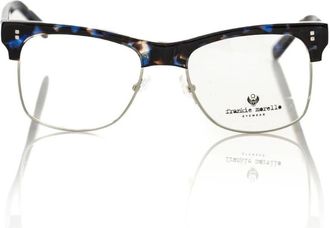 Frankie Morello Tijdloze Clubmaster Bril - unisex - Brillen - Blauw - ONE Size - Leer - Accessoires