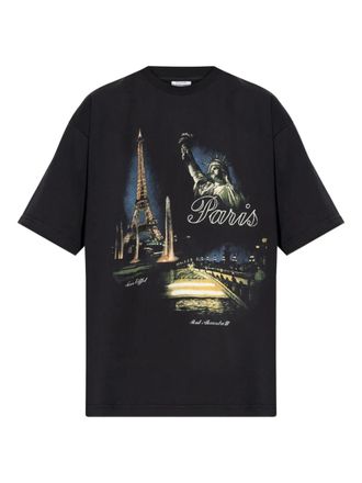 VETEMENTS Eiffel Tower-print T-shirt - Black