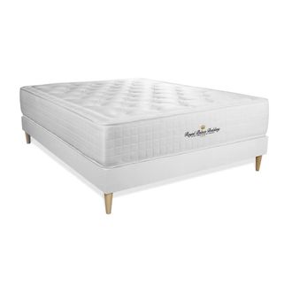 Royal Palace Bedding Somier blanco + colch&oacute;n con espuma viscoel&aacute;stica 140 x 190