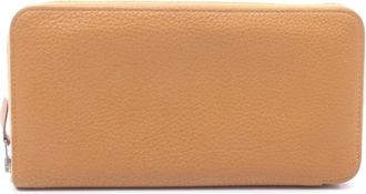 Herm&egrave;s Brown Caramel Togo Leather Long Wallet (Bi-Fold) (Pre-Owned)