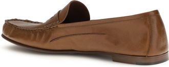 Versace Mens Leather Loafers Rovere-Gold Calf