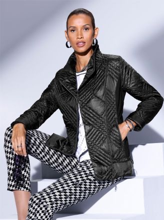 Cr&eacute;ation L Daunenjacke CREATION L, Damen, Gr. 36, schwarz, 100% Polyester, Einsatz:6% Elasthan, 65% Viskose, 29% Polyamid, F&uuml;llung:90% Daunen, 10% Federn, unifar