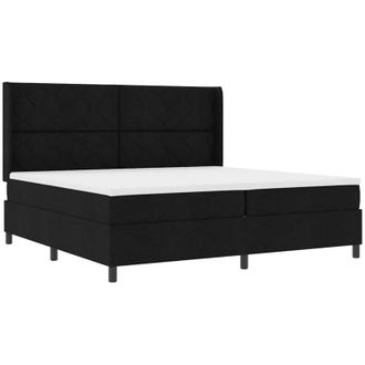 vidaXL Vidaxl - Cama Tipo Box Spring Con Colch&oacute;n Negro 200 X 200 Cm Tela