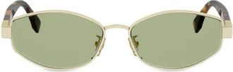 Fendi Baguette Zonnebrillen - Dames - Zonnebrillen - Geel - 56 MM - Accessoires