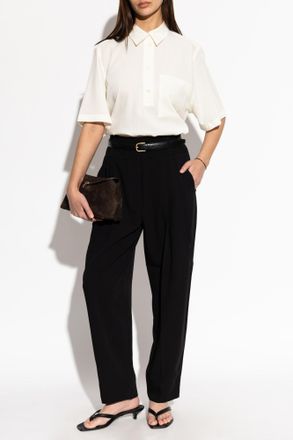 Toteme Loose-fit Top With Pocket, Womens, Cream