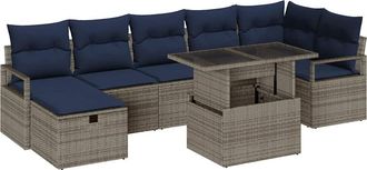 vidaXL Conjunto De Sof&aacute; De Jard&iacute;n 8 Uds. Rat&aacute;n Sint&eacute;tico Vidaxl