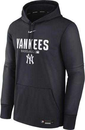 Nike Mens New York Yankees Authentic Collection Nike Therma MLB Pullover Hoodie in Blue | NAC311L5NK-RMG