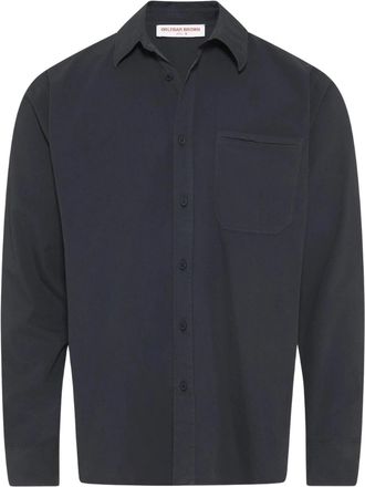 Orlebar Brown Mens Grasmoor Garment Dyed Cotton Shirt In Night Iris