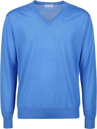 Ballantyne V-neck wool sweater - Blue