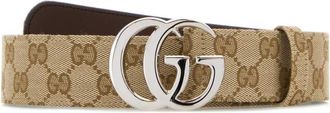 Gucci Beige Logo Buckle Belt
