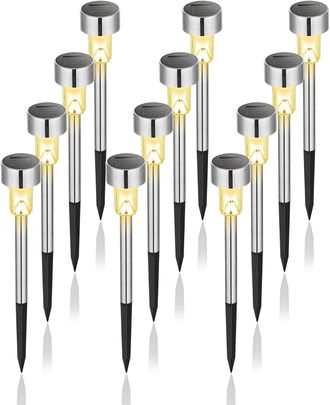 OEM Luci Solari Da Esterno, Luci Solari Da Esterno Per Giardino, Luci Solari Impermeabili Da Esterno Per Patio, Prato, Giardino, Vialetto, Sentieri, Accia