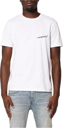 Purple Clean Jersey SS Tee - Heren - T-shirts - Wit - M - Katoen - Tops