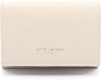 Saint Laurent White Leather Wallet (Tri-Fold) (Pre-Owned)