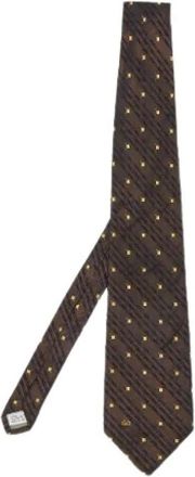Valentino Pre-owned Accessories, male, Brown, Size: ONE SIZE Pre-owned Silk Tie