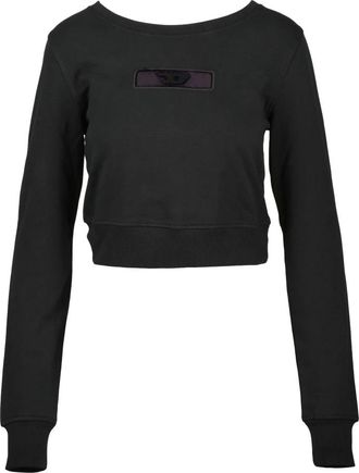 Diesel Felpa Corta - Dames - Sweatshirts - Zwart - XL - Katoen - Hoodies & sweatvesten