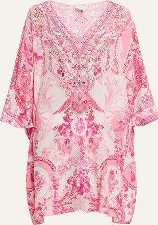Camilla Livin La Vida Rosa Short Kaftan Coverup
