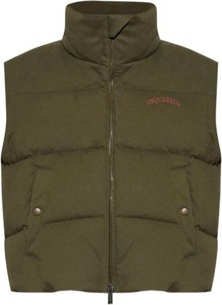 Dsquared2 Groene Winterjassen voor Mannen - Heren - Bodywarmers - Groen - M - Jassen