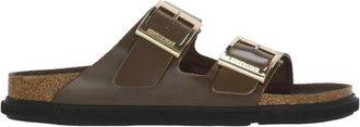 Birkenstock Brown Arizona Droplet Buckle Slippers