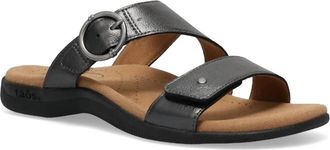Taos Womens Westside Sandal In Black Metallic