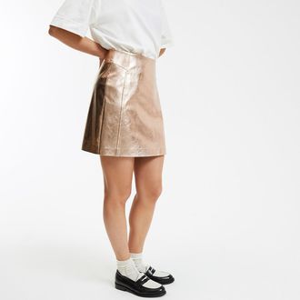 La Redoute Collections Korte goudkleurige rok