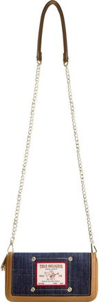 True Religion Buddha Patch Double Zip Chain Wallet in Dark Denim at Nordstrom