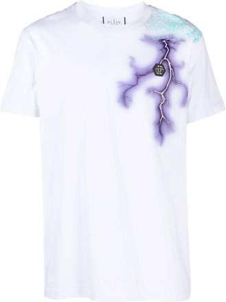 Philipp Plein gothic plein print T-shirt - men - Cotton - XXXXL - White