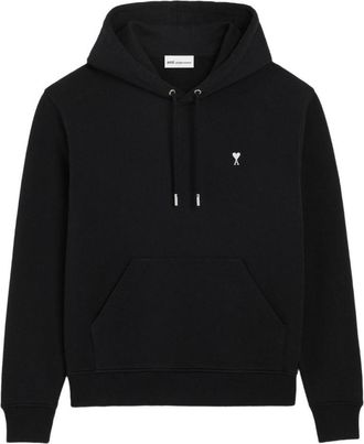 Ami Black Cotton Hoodie