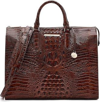 Brahmin Business Tote Tote Handbags Pecan Melbourne, Leather