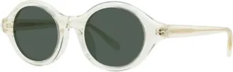 Loewe LW40162U57N Round Acetate Frame Sunglasses - Yellow