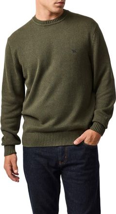 Rodd & Gunn Crewneck Cotton Sweater in Loden at Nordstrom, Size Xx-Large
