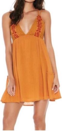 L*Space Eliana Beach Swim Cover Up Embroidered Mini Dress In Orange