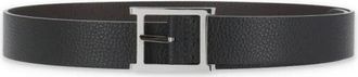 Orciani Zwart Pebble Leren Omkeerbare Riem - Heren - Riemen - Zwart - 100 CM - Accessoires
