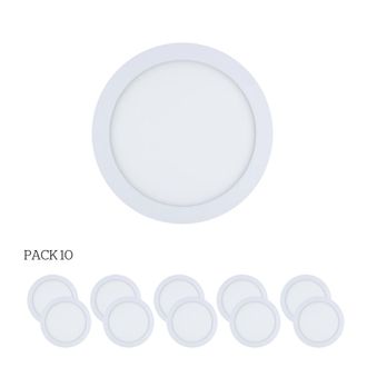 Forlight Forlight - Easy Circular - 10 Downlights Con Led Integrado 3000k Para Iluminar Hacia Abajo On/off &Oslash;30cm Color Blanco