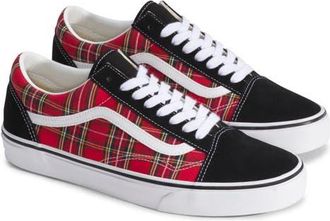 Vans Old Skool Sneaker in Plaid Red at Nordstrom, Size 10.5
