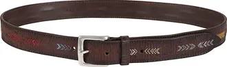 Orciani Blade Sioux Textured Brown Calf Leather Belt