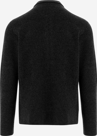 Tagliatore Mens Sweater Keid Black Wool-Cotton