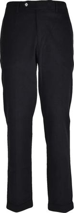 Berwich Straight-Leg Black Trousers with Tailored Fit and Refined Details