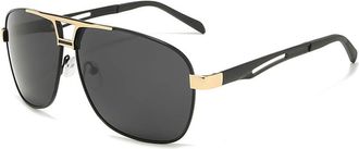 Generic Polarized Sunglasses for Men - Side Cutout Design to Block Glare, Double Beam Skeleton Ideal for Outdoor Activities, Fishing, and Travel