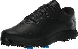 Under Armour Mens Charged Draw 2 Spikeless Cleat Wide Golf Shoe, (003) Black/Black/Titan Gray, 11.5 Wide