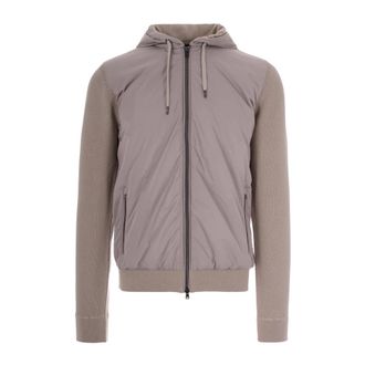 Herno Zip-throughs, male, Gray, Size: 2XL Zip-through Sweatshirt