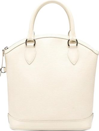 Louis Vuitton Pre-owned Leren Handtas - Dames - Vintage Handtas - Wit - ONE Size - Leer - Vintage