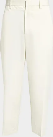 Jil Sander Men & apos;s Flat-Front Cotton Trousers
