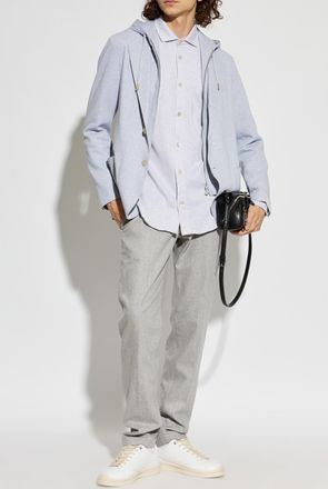 Eleventy Cotton Shirt, Mens, Grey